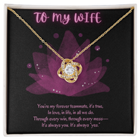 Load image into Gallery viewer, Gift For Wiife Infinity Of Love Knot Necklace, 02 Adjustable Chain Up To 22&quot;, Keepsake Card Ready To Give Gift In Box
