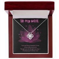 Load image into Gallery viewer, Gift For Wiife Infinity Of Love Knot Necklace, 02 Adjustable Chain Up To 22&quot;, Keepsake Card Ready To Give Gift In Box

